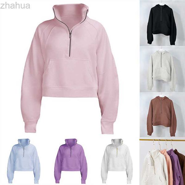 fashion scubas lululemen womens yoga hoodie jackets thick scuba hoodys sports half zipper terry designer sweater cing loose short clothes wi, Black
fashion scubas lululemen womens yoga hoodie jackets thick scuba hoodys sports half zipper terry designer sweater cing loose short clothes wi, Black