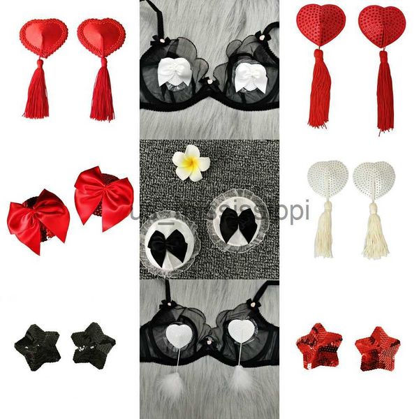 breast pad 2 pairslot women heart circle shaped with tassels bow nipple covers breast stickers reusable silicone chest pasties x0831
breast pad 2 pairslot women heart circle shaped with tassels bow nipple covers breast stickers reusable silicone chest pasties x0831