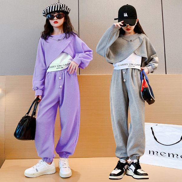clothing sets spring autumn baby girls plain waffle crop sweatshirtsweatpantalphabet tee sets kids tracksuit child 3pcs outfit 1-12 yrs 230, White
clothing sets spring autumn baby girls plain waffle crop sweatshirtsweatpantalphabet tee sets kids tracksuit child 3pcs outfit 1-12 yrs 230, White
