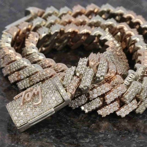 iced out hip hop chain necklace s925 two tone moissanite cuban link chain 20mm 2rows cuban link chain with letters, Silver
iced out hip hop chain necklace s925 two tone moissanite cuban link chain 20mm 2rows cuban link chain with letters, Silver