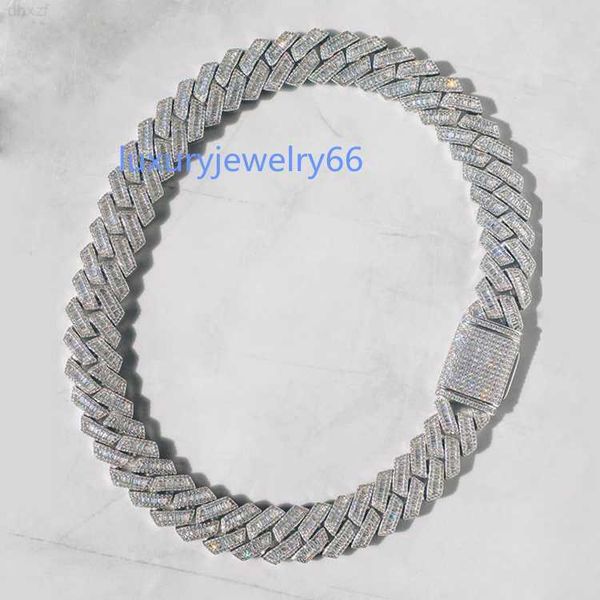 custom luxury design 20mm wide 925 silver cuban gra baguette moissanite diamond link chain for mans
custom luxury design 20mm wide 925 silver cuban gra baguette moissanite diamond link chain for mans