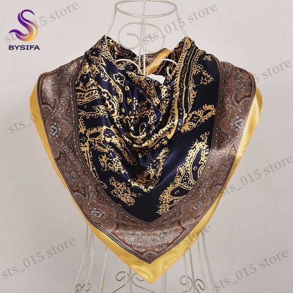 scarves bysifa| fashion black gold silk scarf hijab female fall winter plaisely square headscarf wraps summer beach shawls 90*90cm t230425, Blue;gray
scarves bysifa| fashion black gold silk scarf hijab female fall winter plaisely square headscarf wraps summer beach shawls 90*90cm t230425, Blue;gray