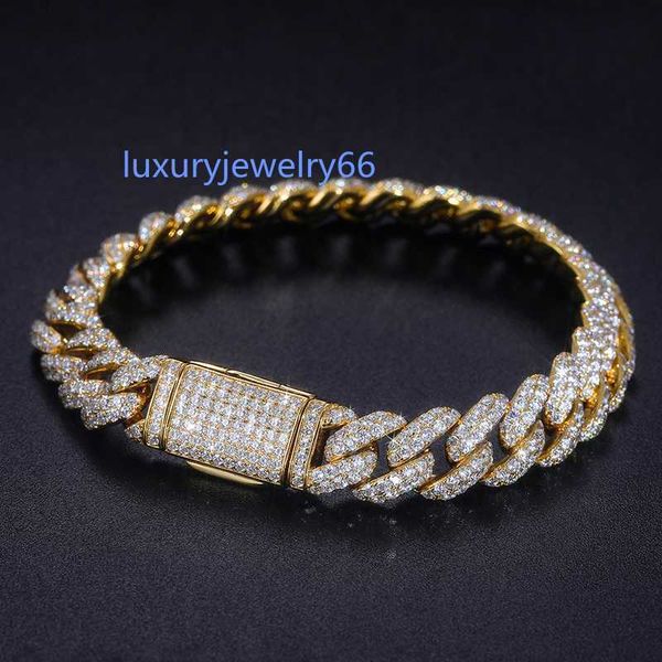 10mm 18k solid yellow gold pass diamond tester vvs moissanite iced out cuban link bracelet, Silver
10mm 18k solid yellow gold pass diamond tester vvs moissanite iced out cuban link bracelet, Silver
