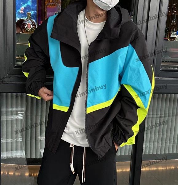 xinxinbuy men designer coat jacket panelled emboss letter fabric long sleeve women gray black white m-2xl, Black;brown
xinxinbuy men designer coat jacket panelled emboss letter fabric long sleeve women gray black white m-2xl, Black;brown