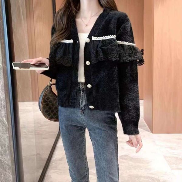 large size sweater womens clothing fat sister mink velvet coat autumn and winter style french, White;black
large size sweater womens clothing fat sister mink velvet coat autumn and winter style french, White;black