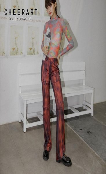 cheerart blood red detachable long pants summer trousers women wide leg pants psychedelic print street wear fashion pants 2011138975577, Black;white
cheerart blood red detachable long pants summer trousers women wide leg pants psychedelic print street wear fashion pants 2011138975577, Black;white