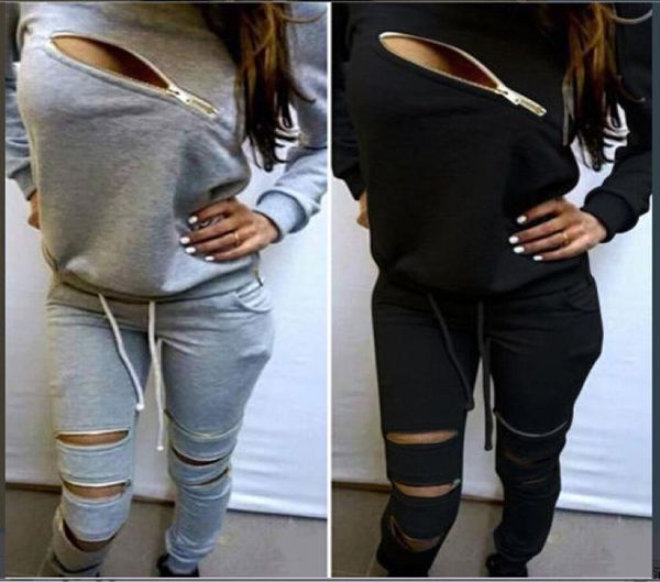 2016 fall winter fashion women sweatshirt pullover & pant with zipper hollow out fur fleeced long sleeved casual sweater tracksuit 013893335, Black
2016 fall winter fashion women sweatshirt pullover & pant with zipper hollow out fur fleeced long sleeved casual sweater tracksuit 013893335, Black