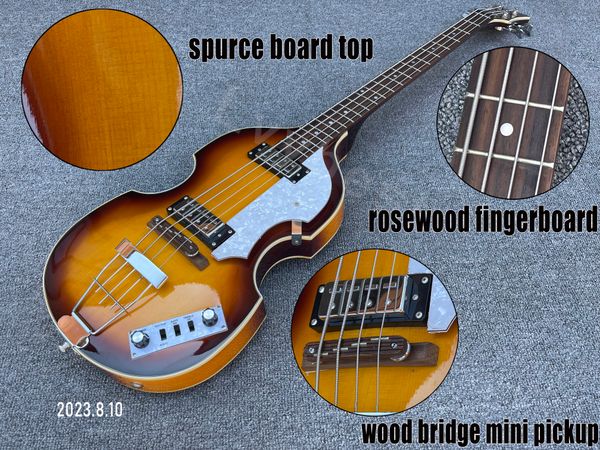 stock electric guitar hollow body violin shape guitar tobacco burst mini pickups hh and wood bridge short tail white pearl tortoise pickguar
stock electric guitar hollow body violin shape guitar tobacco burst mini pickups hh and wood bridge short tail white pearl tortoise pickguar