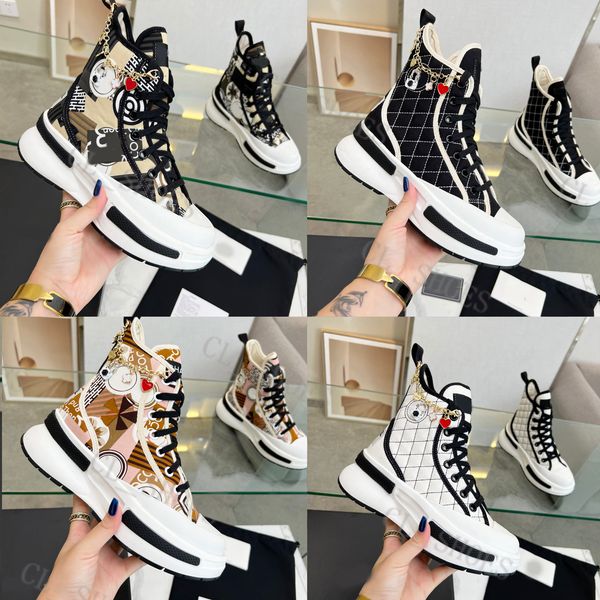 designer shoes high-women shoes sneakers with chains canvas casual shoes thick-soled elastic cotton women's sports shoes, Black
designer shoes high-women shoes sneakers with chains canvas casual shoes thick-soled elastic cotton women's sports shoes, Black