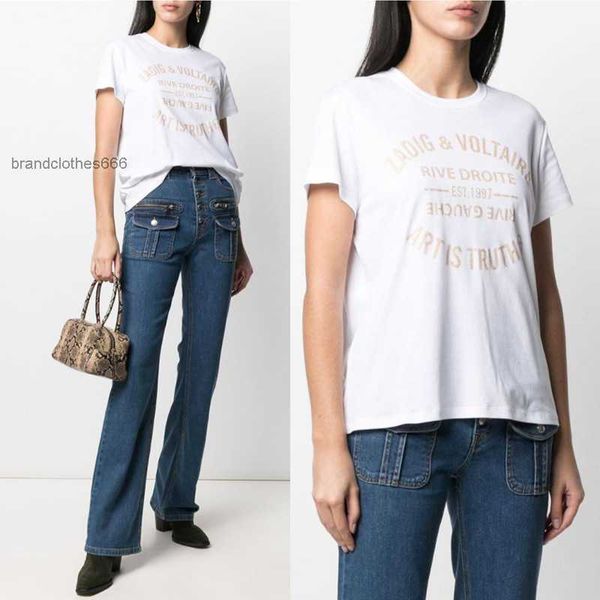 zadig voltaire 23ss designer t shirt zvwomen's t-shirts women's classic letters champagne gilt printed cotton short sleeve t-shirt, White
zadig voltaire 23ss designer t shirt zvwomen's t-shirts women's classic letters champagne gilt printed cotton short sleeve t-shirt, White
