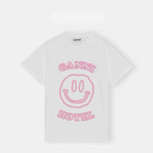 ganni womens designer classic monogram short sleeve t-shirt round neck printed short sleeve loose peplum tee shirt, White
ganni womens designer classic monogram short sleeve t-shirt round neck printed short sleeve loose peplum tee shirt, White