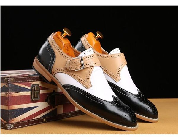 brogues men shoes pu leather round toe flat heel casual fashion street party hollow carving splicing youth trend british style business shoe, Black
brogues men shoes pu leather round toe flat heel casual fashion street party hollow carving splicing youth trend british style business shoe, Black