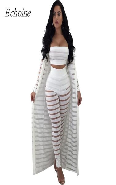 echoine 3 pieces set sheer mesh club outfits plus size crop pants long sleeve cardigan two piece set ensemble femme 201003955537, White
echoine 3 pieces set sheer mesh club outfits plus size crop pants long sleeve cardigan two piece set ensemble femme 201003955537, White