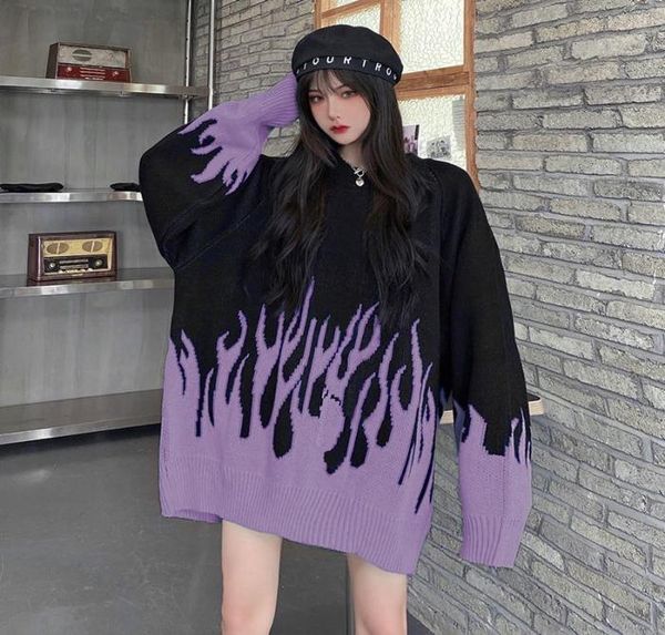 trendy brand flame sweater knitwear women039s 2021 fallwinter loose design hooded lazy wind sweaters8021945, White;black
trendy brand flame sweater knitwear women039s 2021 fallwinter loose design hooded lazy wind sweaters8021945, White;black