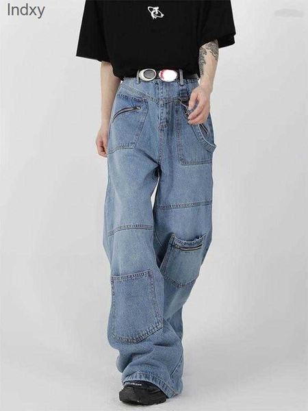 men's jeans baggy cargo men denim wide leg trousers male oversize casual streetwear hip hop pocket zipper safari style, Blue
men's jeans baggy cargo men denim wide leg trousers male oversize casual streetwear hip hop pocket zipper safari style, Blue