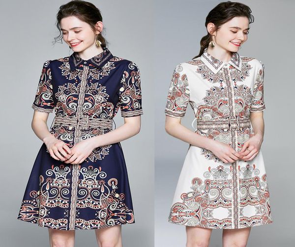 whole spring summer fall autumn runway vintage print collar short sleeve button belt women ladies casual party aline mini shi8663370, Black;gray
whole spring summer fall autumn runway vintage print collar short sleeve button belt women ladies casual party aline mini shi8663370, Black;gray