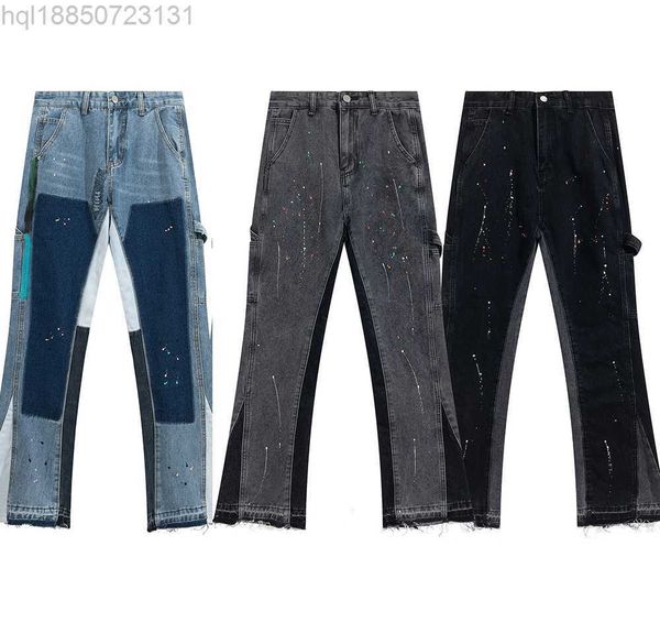 new fashion mens designer splicing jeans ripped denim pants luxury hip hop distressed men women trousers oversized athleisure gall88754, Blue
new fashion mens designer splicing jeans ripped denim pants luxury hip hop distressed men women trousers oversized athleisure gall88754, Blue