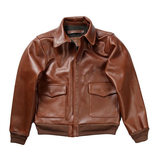 men's leather faux dark brown a2 pilot jacket men military style plus size 5xl natural cowhide autumn aviation genuine coat 230831, Black
men's leather faux dark brown a2 pilot jacket men military style plus size 5xl natural cowhide autumn aviation genuine coat 230831, Black
