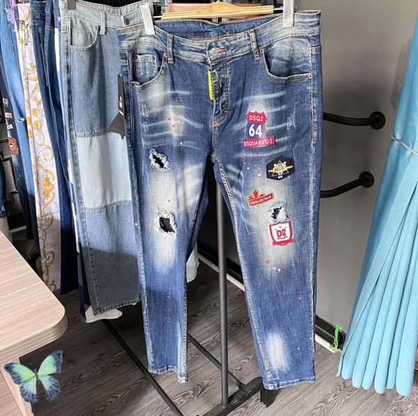 simple style ripped hole badge logo design men fashion jeans denim pants9074213, Blue
simple style ripped hole badge logo design men fashion jeans denim pants9074213, Blue