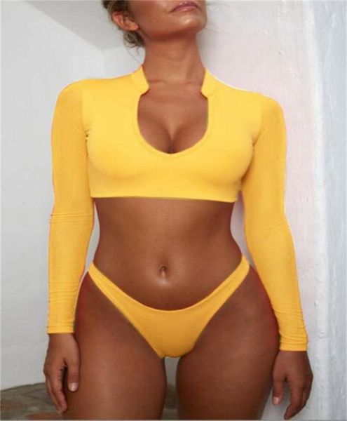long sleeve swimsuit women bikini swim wear gauze split body bathing suit fashion many color with a chest pad 27cac14208492, White;black
long sleeve swimsuit women bikini swim wear gauze split body bathing suit fashion many color with a chest pad 27cac14208492, White;black