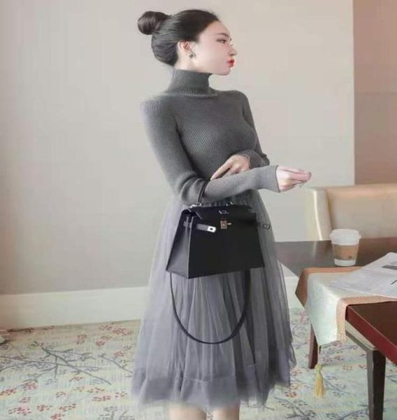 casual dresses turtleneck sweater dress 2021 autumn winter knitwear women tulle mesh patchwork long sleeve black grey knitted8287183, Black;gray
casual dresses turtleneck sweater dress 2021 autumn winter knitwear women tulle mesh patchwork long sleeve black grey knitted8287183, Black;gray