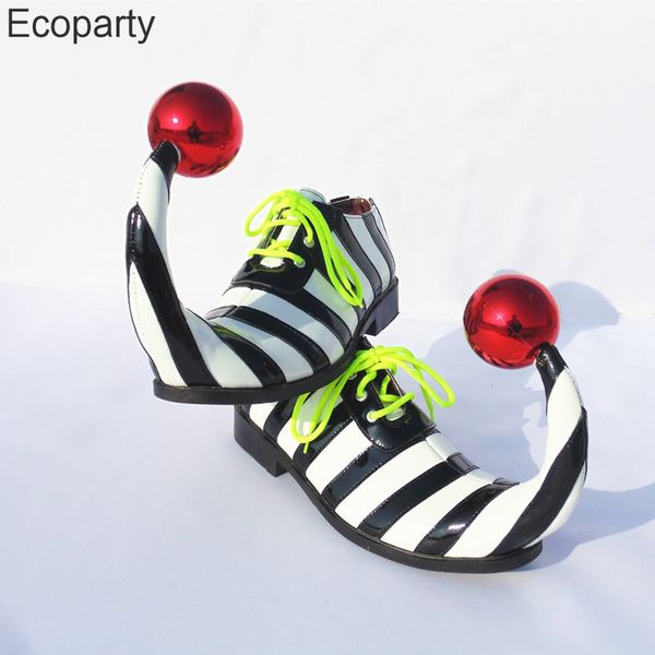 dress shoes adults halloween clown cosplay funny circus club performance stripe with red ball carnival 230830, Black
dress shoes adults halloween clown cosplay funny circus club performance stripe with red ball carnival 230830, Black