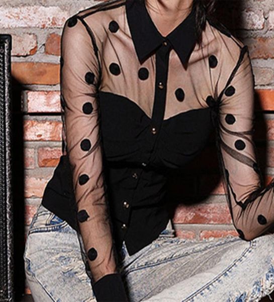 2018 black polka dot mesh chifffon blouses women long sleeve lace shirt retro transparent slimfit blouses shirts sxl9247100, White
2018 black polka dot mesh chifffon blouses women long sleeve lace shirt retro transparent slimfit blouses shirts sxl9247100, White