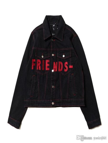 vlonee friends joint denim embroidery big v guerrilla shop limited men and women denim jacket sxl7348942, Black;brown
vlonee friends joint denim embroidery big v guerrilla shop limited men and women denim jacket sxl7348942, Black;brown