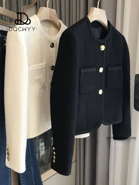 women's wool blends women jacket coat in autumn winter korean fashion tweed small suit short versatile women's clothing casual cl, Black
women's wool blends women jacket coat in autumn winter korean fashion tweed small suit short versatile women's clothing casual cl, Black