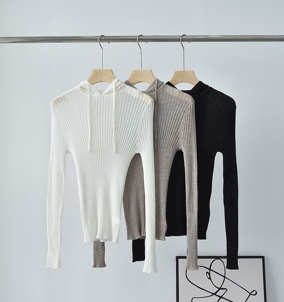 women's sweaters naizaiga wool hooded slim striped long sleeve white beige black 2023 autumn women pullovers sweater pz207 230831, White;black
women's sweaters naizaiga wool hooded slim striped long sleeve white beige black 2023 autumn women pullovers sweater pz207 230831, White;black