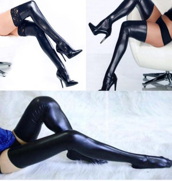 womens ladies pu leather over knee longthigh high stockings alring8793029, Black;white
womens ladies pu leather over knee longthigh high stockings alring8793029, Black;white