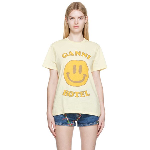 ganni womens designer classic fashion printed pattern cotton hipster embroidery loose short sleeve t-shirt tee shirt, White
ganni womens designer classic fashion printed pattern cotton hipster embroidery loose short sleeve t-shirt tee shirt, White