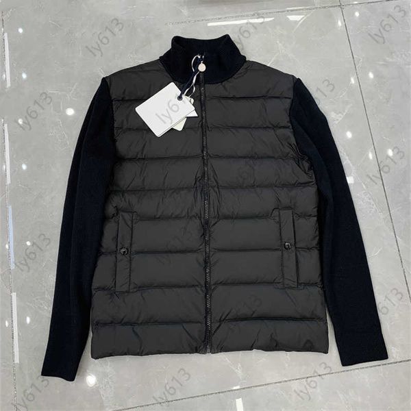 fall winter jacket zip up feather puffer jackets trimmed letter patchwork down wool long sleeve cardigan small lapel mens jacket designer cl, Black
fall winter jacket zip up feather puffer jackets trimmed letter patchwork down wool long sleeve cardigan small lapel mens jacket designer cl, Black