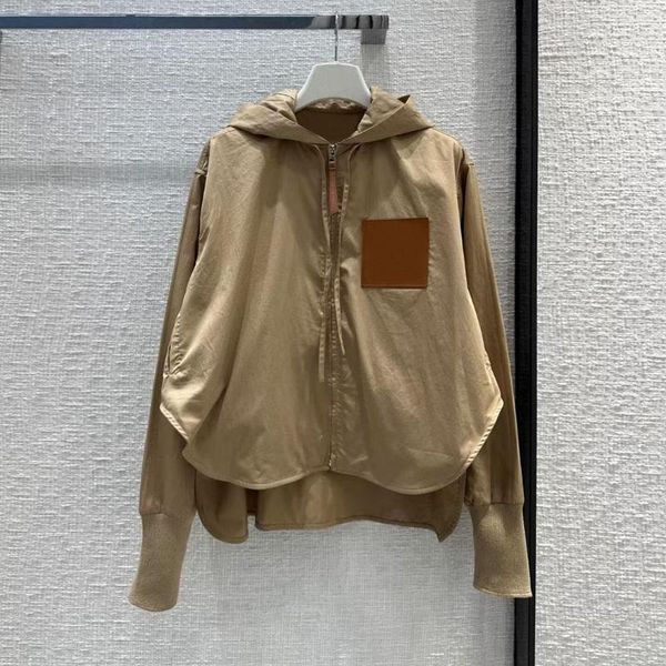 women's jackets fashion design drawstring hooded cotton sunscreen jacket women khaki color leather pocket patchwork casual loose coat, Black;brown
women's jackets fashion design drawstring hooded cotton sunscreen jacket women khaki color leather pocket patchwork casual loose coat, Black;brown