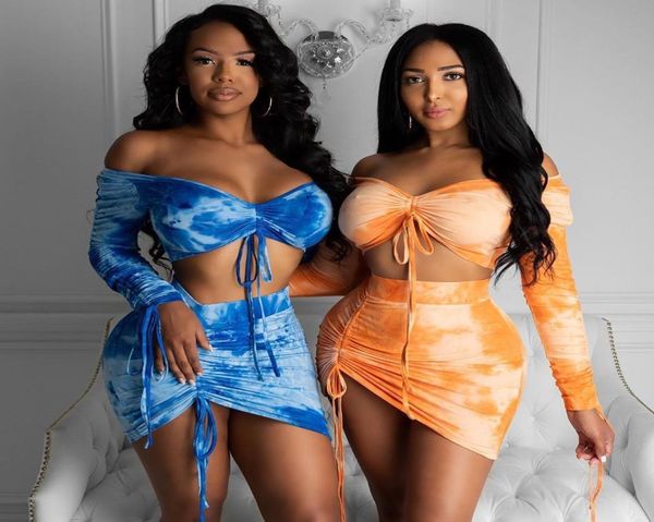 3 pieces swimsuit women bikini 2021 off shoulder tie dye designer bathing suits long sleeve w high waist skirt blue swimwear q0526435597, White;black
3 pieces swimsuit women bikini 2021 off shoulder tie dye designer bathing suits long sleeve w high waist skirt blue swimwear q0526435597, White;black