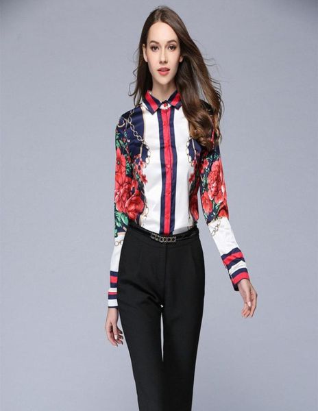 women work blouses summer female long sleeve turndown collar print blouse office casual runway shirts2906421, White
women work blouses summer female long sleeve turndown collar print blouse office casual runway shirts2906421, White