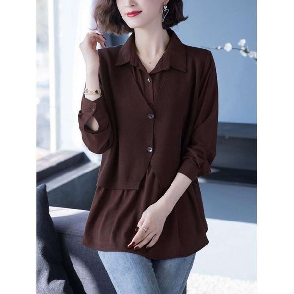 title fake two piece shirt sweater spring and autumn clothing style large size loose womens fashionable, White;black
title fake two piece shirt sweater spring and autumn clothing style large size loose womens fashionable, White;black