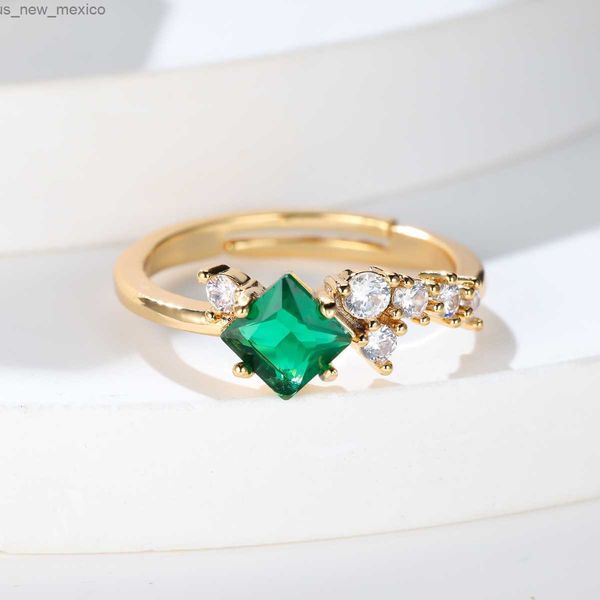 band rings delicate small square green stone thin rings for women gold color white stacking adjustable wedding bands party jewelry r230831, Silver
band rings delicate small square green stone thin rings for women gold color white stacking adjustable wedding bands party jewelry r230831, Silver