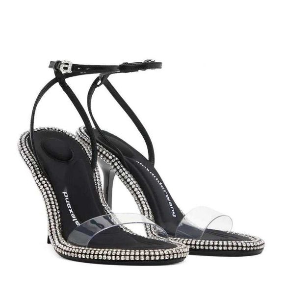summer brand wang black pvc julie sandals shoes for women slip on high heels crystal strappy slingback luxury delphine party wedding footwea
summer brand wang black pvc julie sandals shoes for women slip on high heels crystal strappy slingback luxury delphine party wedding footwea
