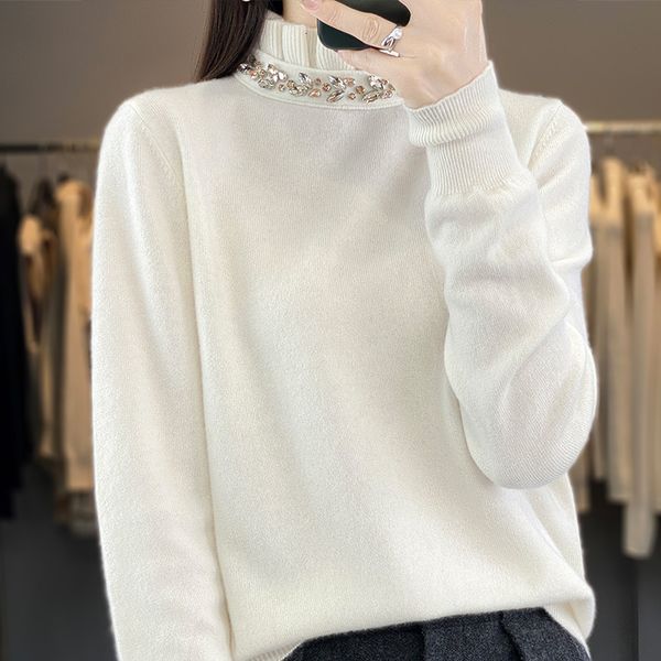women's sweaters frseucag selling half high neck 100 wool pullover sweater fashion knitting long sleeve pure 230831, White;black
women's sweaters frseucag selling half high neck 100 wool pullover sweater fashion knitting long sleeve pure 230831, White;black