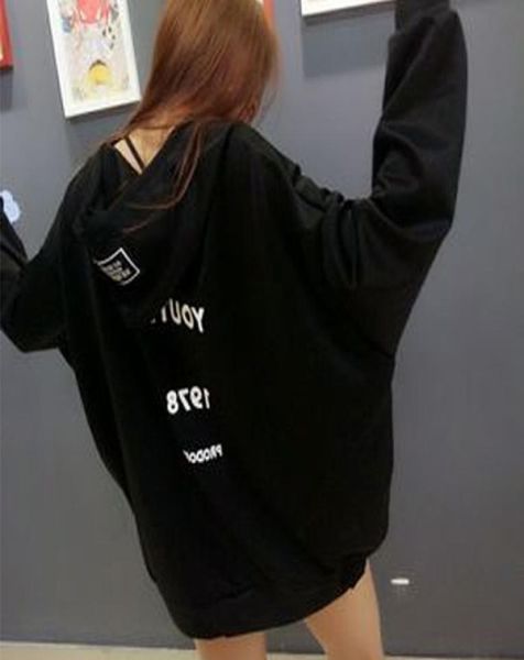 women letter print hoodie sweater fashion thick sweatshirts long sleeve loose streetwear female hooded jumper hooded pullover casu8254916, Black
women letter print hoodie sweater fashion thick sweatshirts long sleeve loose streetwear female hooded jumper hooded pullover casu8254916, Black