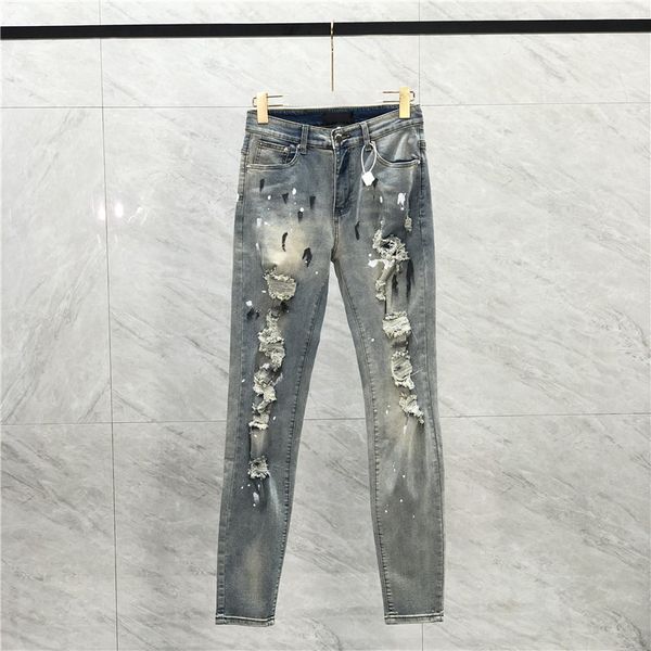 luxurys designers jeans meichao high street distressed fashion pierre straight men's women biker hole stretch denim casual jean men ski, Blue
luxurys designers jeans meichao high street distressed fashion pierre straight men's women biker hole stretch denim casual jean men ski, Blue