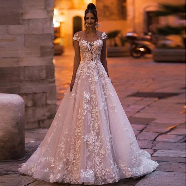 new a line long modest wedding dress with cap sleeves scoop neck lace tulle skirt teens customer made dresses, White
new a line long modest wedding dress with cap sleeves scoop neck lace tulle skirt teens customer made dresses, White