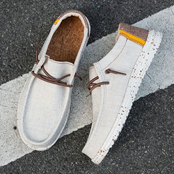 dress shoes brand men casual fashion denim canvas breathable walking flat outdoor large size light men s loafers 230830, Black
dress shoes brand men casual fashion denim canvas breathable walking flat outdoor large size light men s loafers 230830, Black