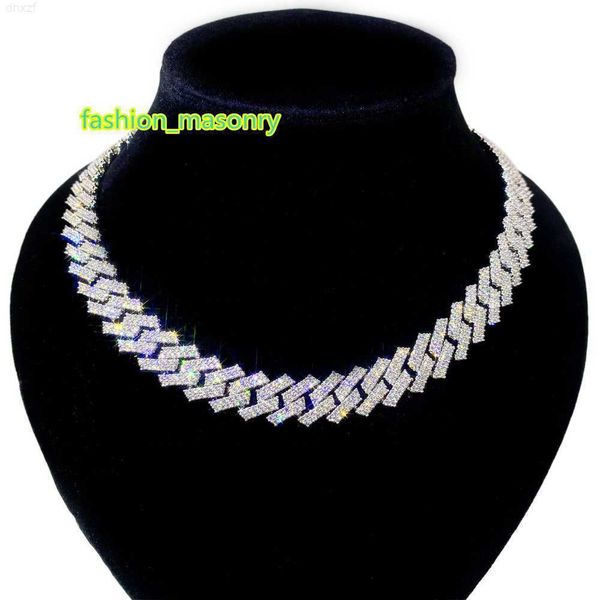 shining jewelry 14mm 925 sterling silver 2 row vvs diamond iced out moissanite cuban chain
shining jewelry 14mm 925 sterling silver 2 row vvs diamond iced out moissanite cuban chain