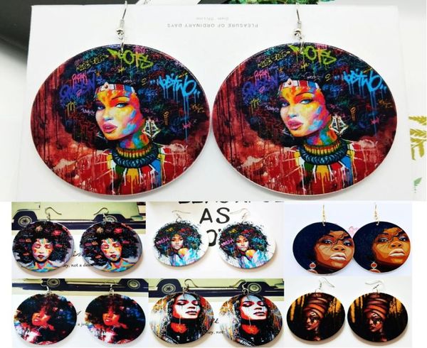 19 styles new printing african american woman wooden earrings round shape wood africa style earring dangle chandelier accessories8806249, Silver
19 styles new printing african american woman wooden earrings round shape wood africa style earring dangle chandelier accessories8806249, Silver