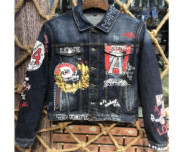 luxury seal embroidery ripped denim jacket men039s casual old jeans jacket jacket streetwear fashion men039s 8625089, Black;brown
luxury seal embroidery ripped denim jacket men039s casual old jeans jacket jacket streetwear fashion men039s 8625089, Black;brown
