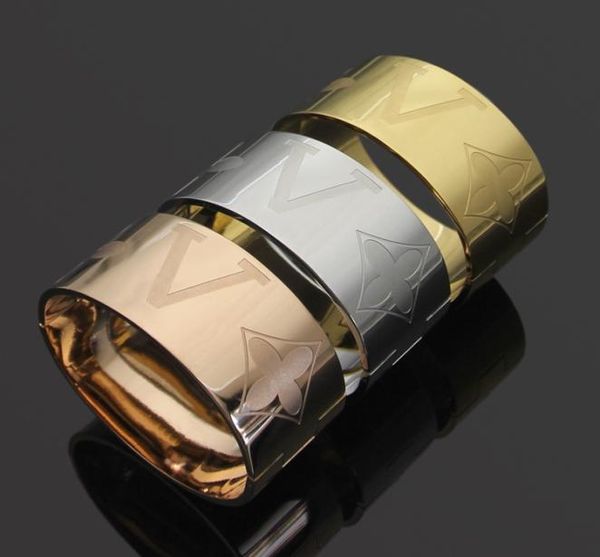 europe america fashion style men lady women titanium steel engraved initials four leaf flower 18k gold wide bangle bracelet 3 colo9412503, Black
europe america fashion style men lady women titanium steel engraved initials four leaf flower 18k gold wide bangle bracelet 3 colo9412503, Black