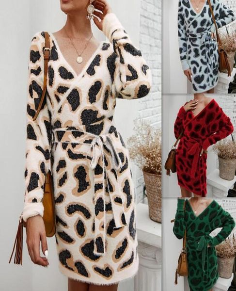 2019 autumn winter long sleeve v neck leopard sashes knitted sweater dress new casual thick loose package hip mini dress vestido6139113, White;black
2019 autumn winter long sleeve v neck leopard sashes knitted sweater dress new casual thick loose package hip mini dress vestido6139113, White;black