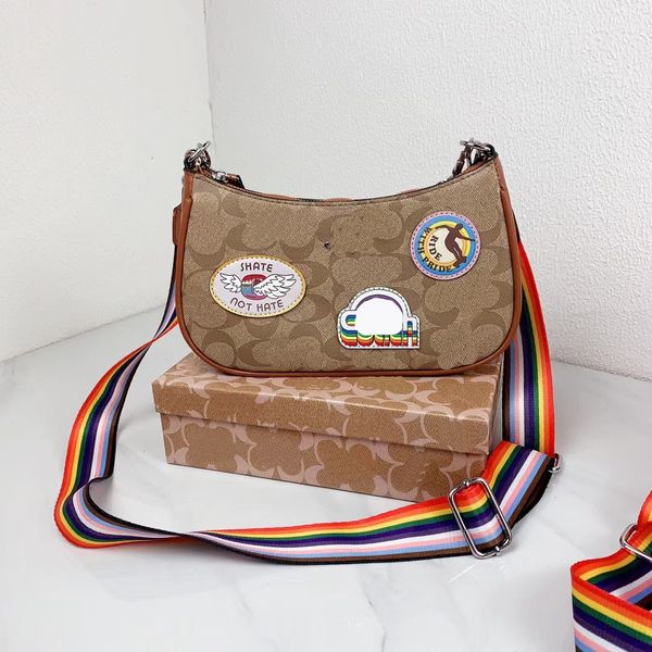 luxuries designers women badge shopping bag classic rainbow shoulder straps shoulder bags crossbody handbag clutch purse
luxuries designers women badge shopping bag classic rainbow shoulder straps shoulder bags crossbody handbag clutch purse